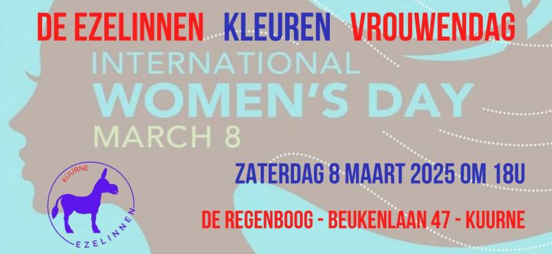 de ezelinnen kleuren vrouwendag