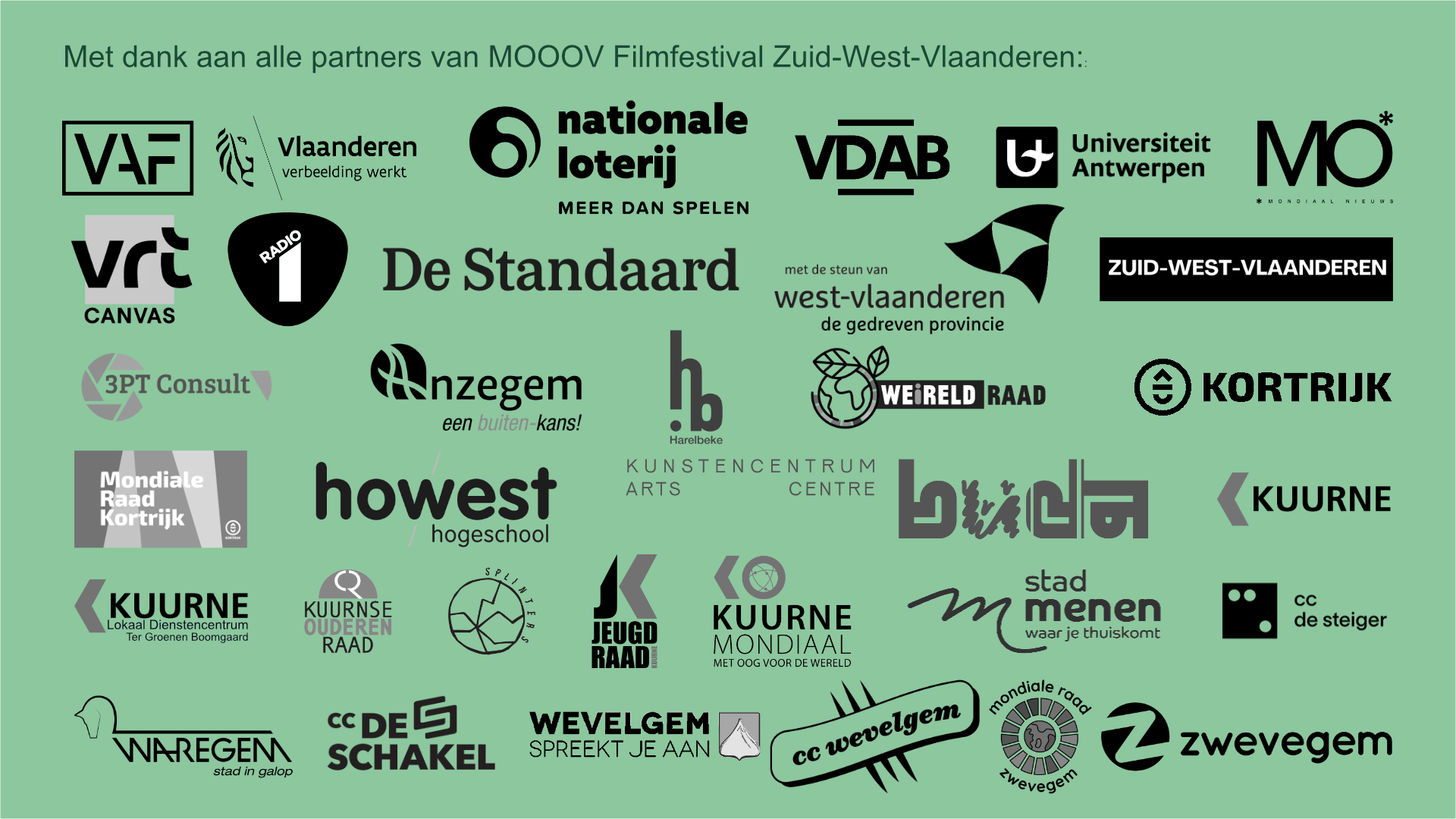 Partners MOOOV Filmfestival Zuid-West-Vlaanderen